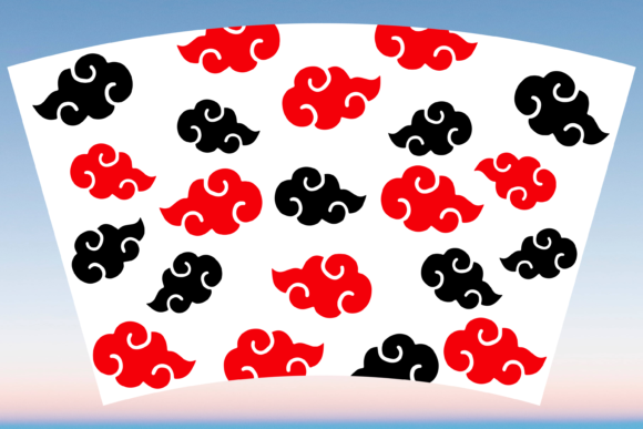 Anime Clouds No Hole Starbucks Cup Svg