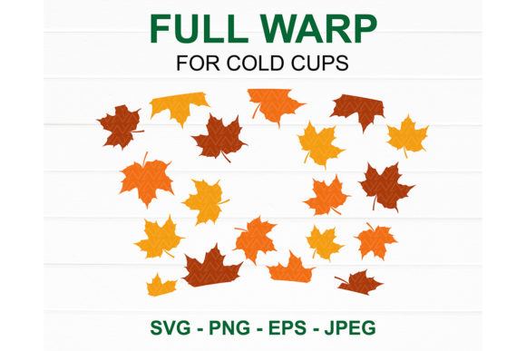 Autumn Fall Leaf Starbucks Cup SVG for Crafts and Graphics