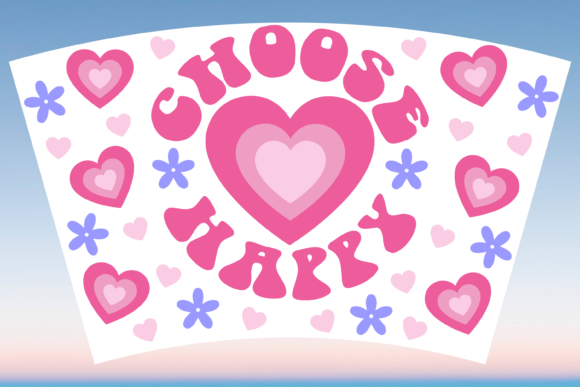 Choose Happy Groovy Starbucks Cup Svg Graphics