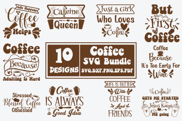 Coffee SVG Design: Graphics & Print Templates