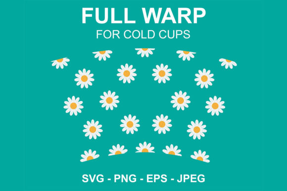 Daisy Flower Starbucks Cup Svg: Graphics for Crafts & Local Branding