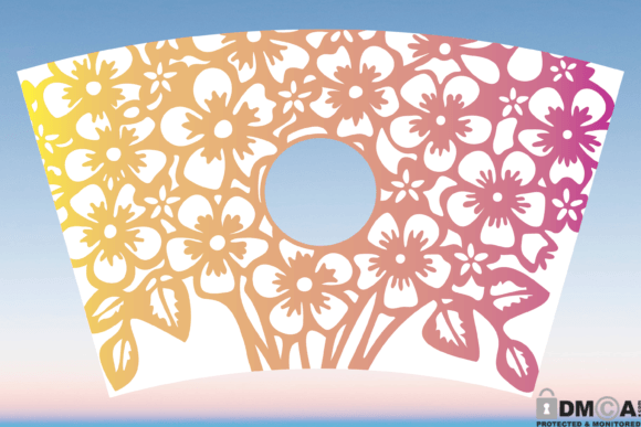 Floral Bouquet Starbucks 24oz Cup Svg Graphics