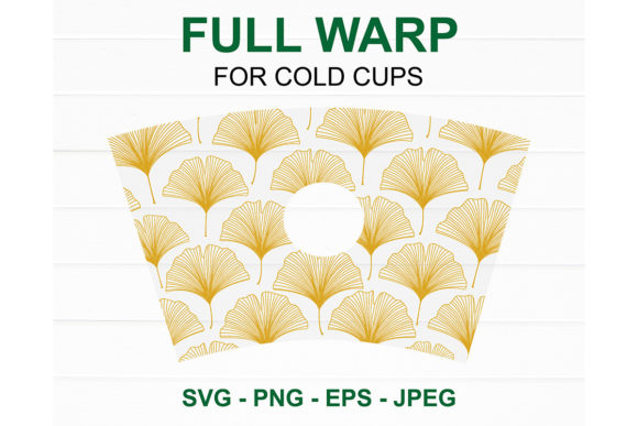Ginko Leaves Starbucks Cup SVG: Graphics for Crafts & Content