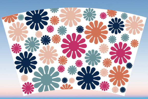 Groovy Flower Power Starbucks Cup Svg