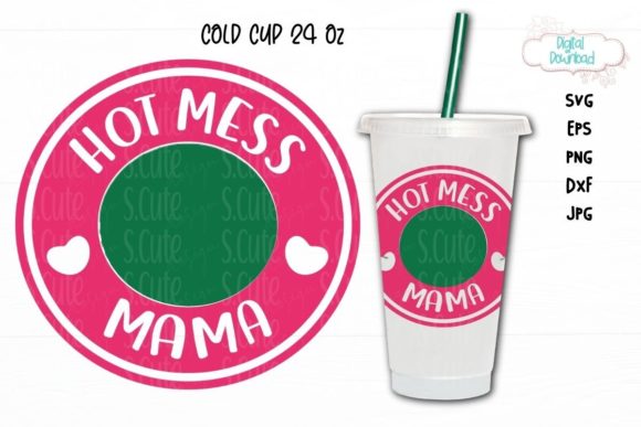 Hot Mess Mama Cup SVG: Graphics & Illustrations for Bold Branding