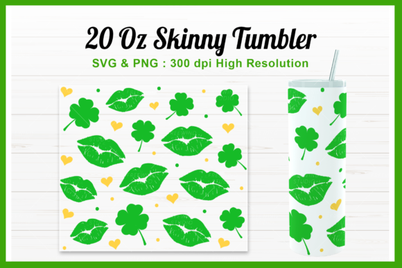 Kiss Me I'm Irish 20oz Tumbler SVG: Graphics and Crafts