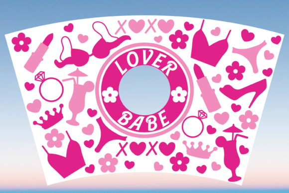 Lover Babe Valentines Starbucks Cup Svg Graphics