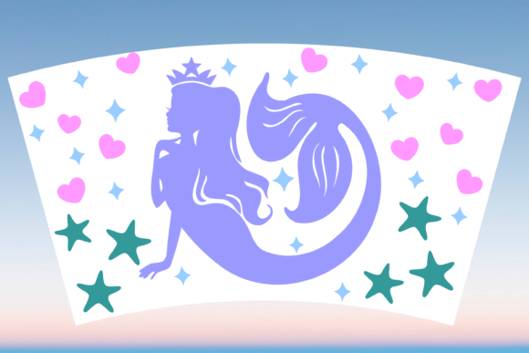 Mermaid Princess Starbucks Hot Cup Svg Graphics