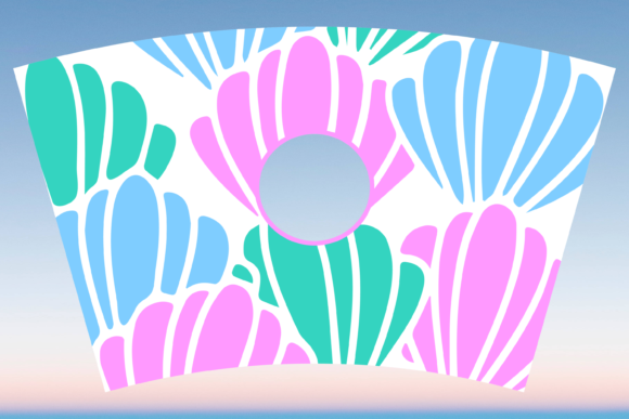 Mermaid Sea Shells Starbucks Cup SVG: Graphics for Print Templates