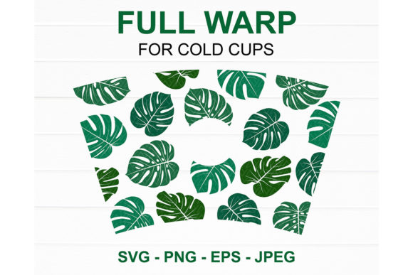 Monstera Leaves Starbucks Cup SVG