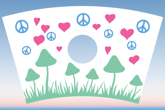 Peace Love Mushrooms Starbucks Cup Svg Graphics
