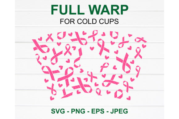 Pink Ribbon Starbucks Cup SVG: Graphics for Crafts & Branding