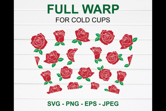 Red Rose Starbucks Cup SVG: Graphics for Crafts Sellers
