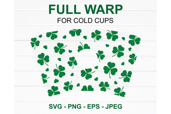 Shamrock Clover Leaf Starbucks Cup SVG: Graphics for Crafts & Local Branding