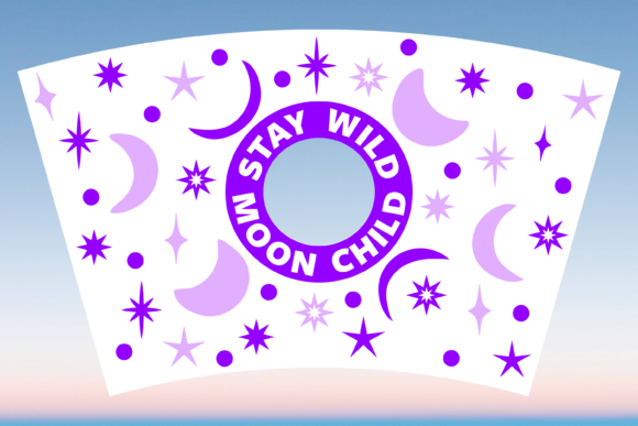 Stay Wild Moon Child Starbucks Cup SVG: Graphics & Print Templates